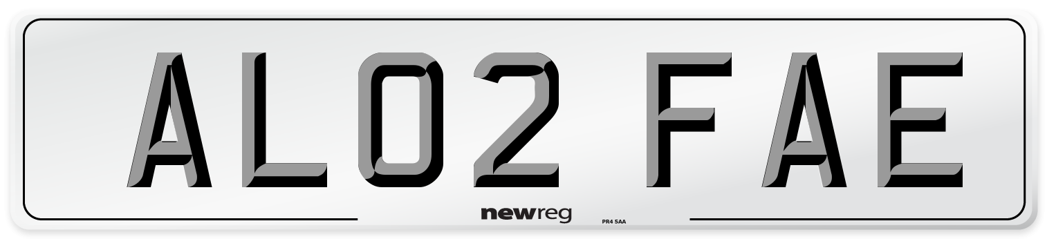 AL02 FAE Number Plate from New Reg